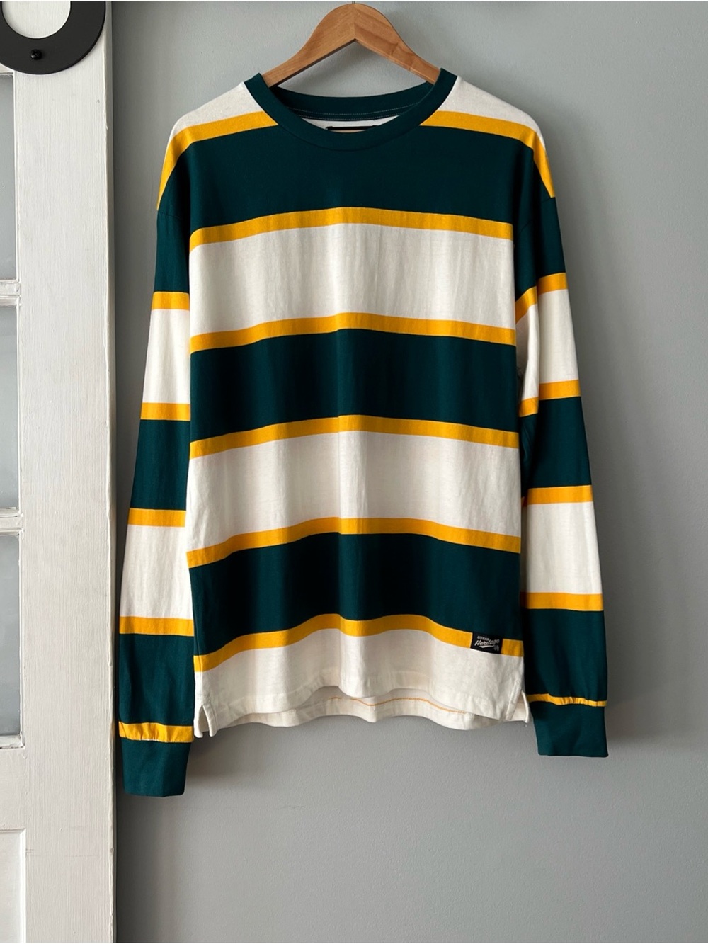 NWT Urban Heritage Rugby Vintage Style Long Sleeve Striped Tee Oversized Look